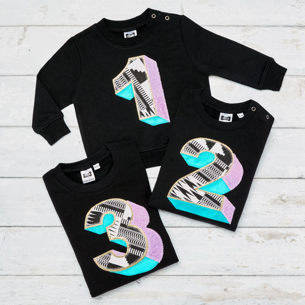 Kids Number Sweatshirt - 3D