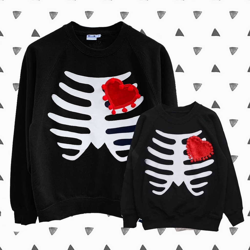KIDS Dem Bones *Reflective* Sweatshirts - just size 3/4 left