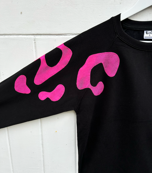 Unisex Bonnie - Black and Metallic Pink