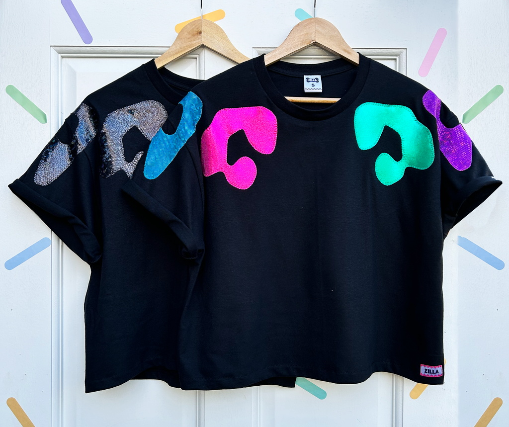 Bonnie Oversized Tee - Black on Black