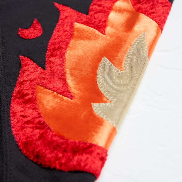 (346) 2nd - Size S - Unisex Phoenix - Flame on Black