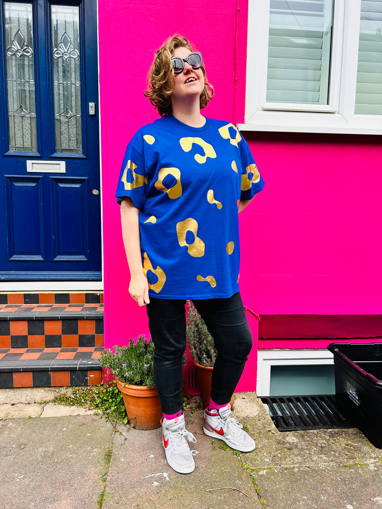 Bonnie - 3 colour choices - Printed Long Length Oversized Tee - just M pink left