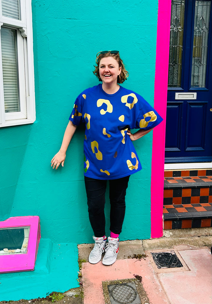 Bonnie - 3 colour choices - Printed Long Length Oversized Tee - just M pink left