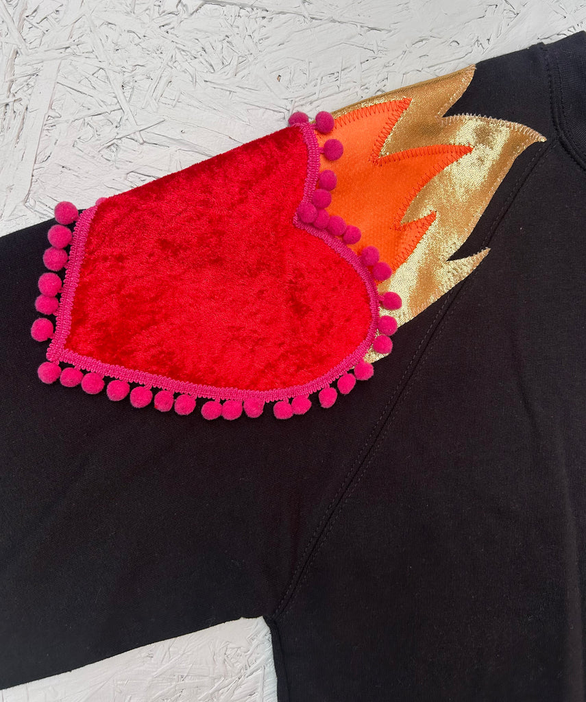 Sample - Size S - Hot Stuff - Unisex sweat - Orange flames