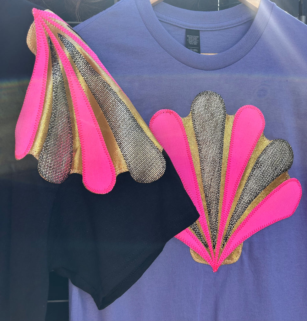 'Shell Shock' Unisex Tee - Black and Neon