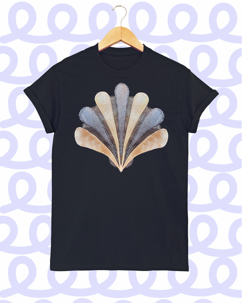 'Shell Shock' Unisex Tee - Black and Gold
