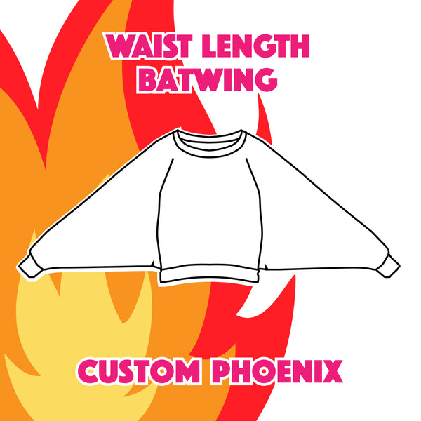 Custom Phoenix - Waist Length Oversized Batwing Sweatshirt