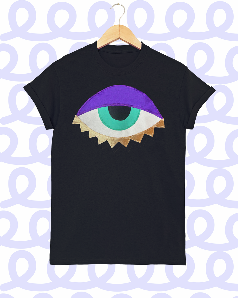 'Jeepers' Unisex Tee - Black with purple