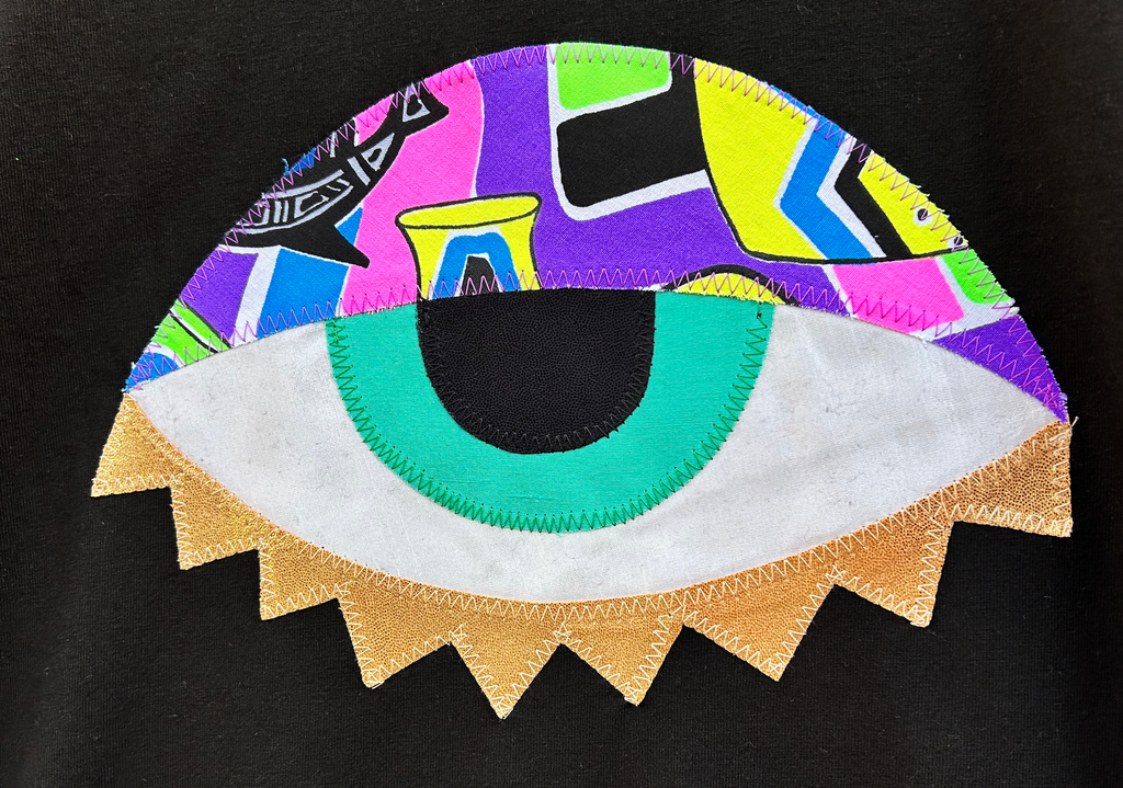 Sample - Size S - 'Jeepers' Unisex Tee - Black with 90s Neon Print