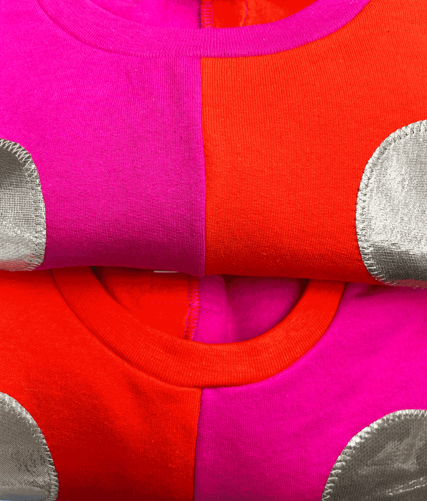 Happy Sack Sweatshirt - Pink and Orange
