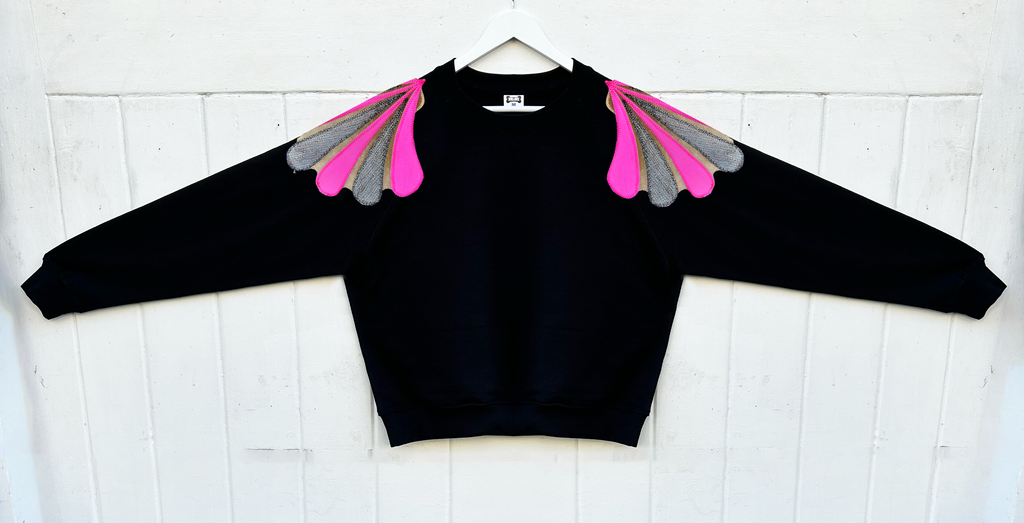 'Shell Shock' Sweat - Black and Neon - Shoulder Design\\\\\\\\\\\\