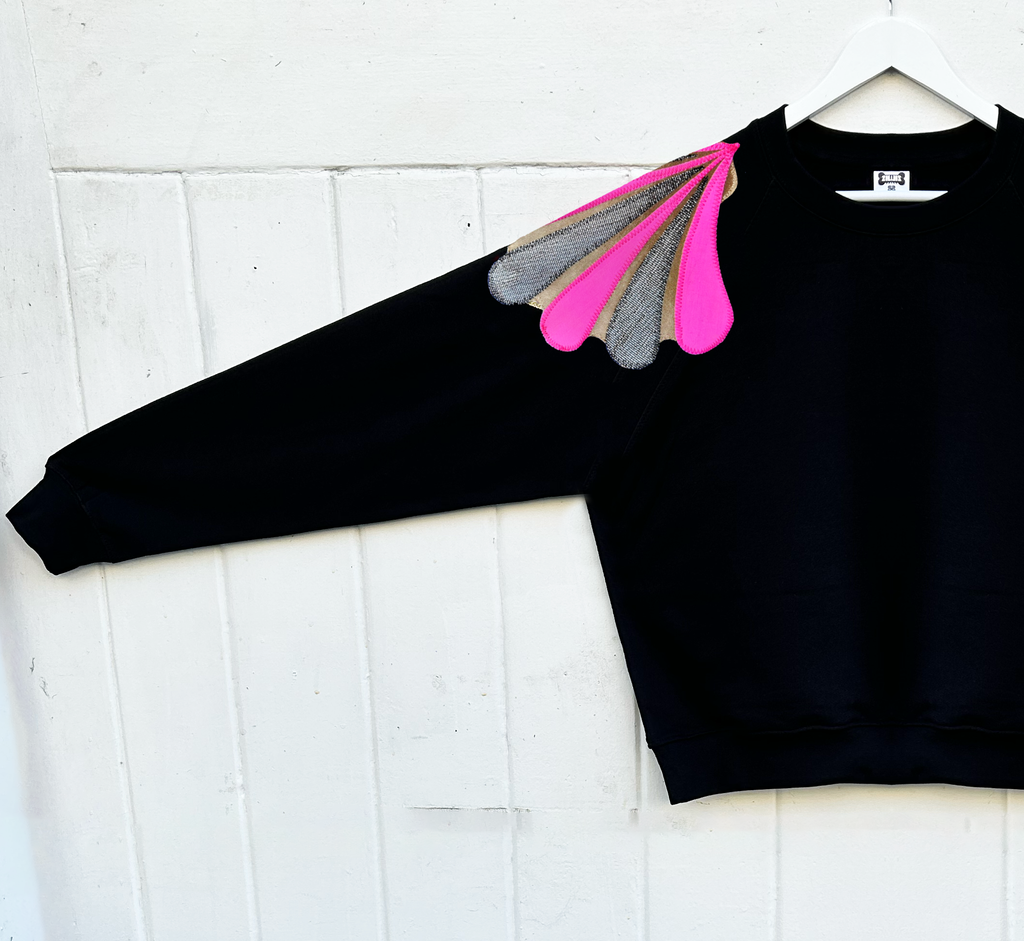 'Shell Shock' Sweat - Black and Neon - Shoulder Design\\\\\\\\\\\\