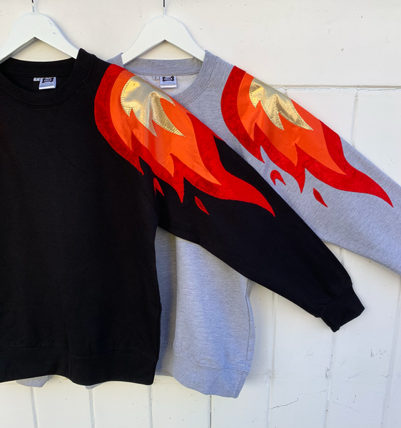 Unisex Phoenix - Flame on Black