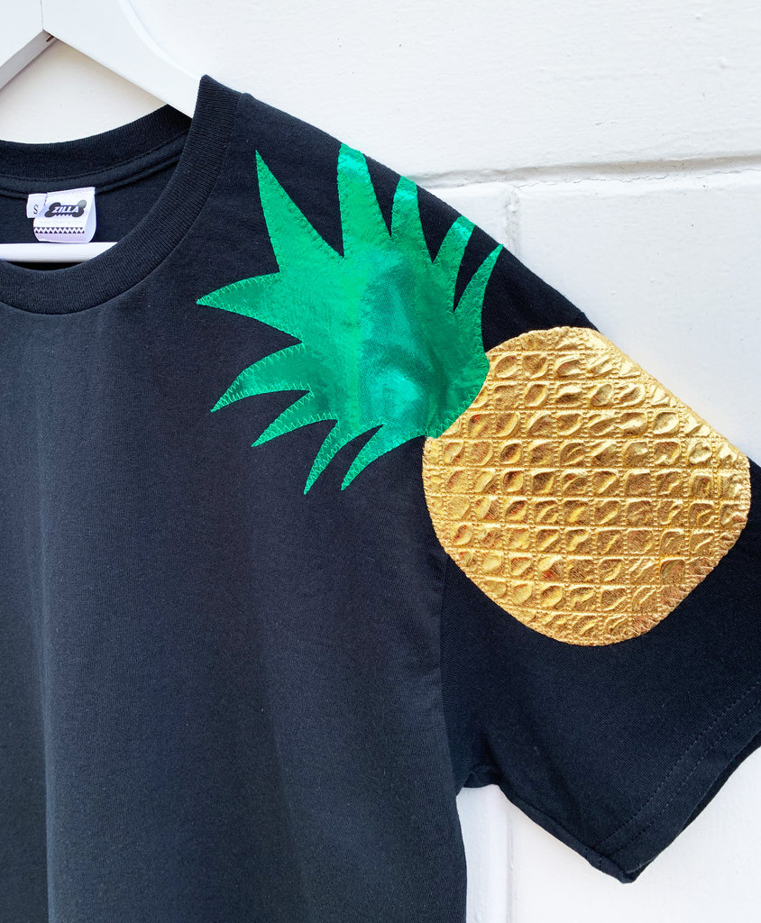 Totally Tropical Oversized Tee - Black